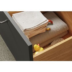 Тумба под умывальник Ikea Havback с ящиками 100x48x63 (Темно-Серый) Thumb