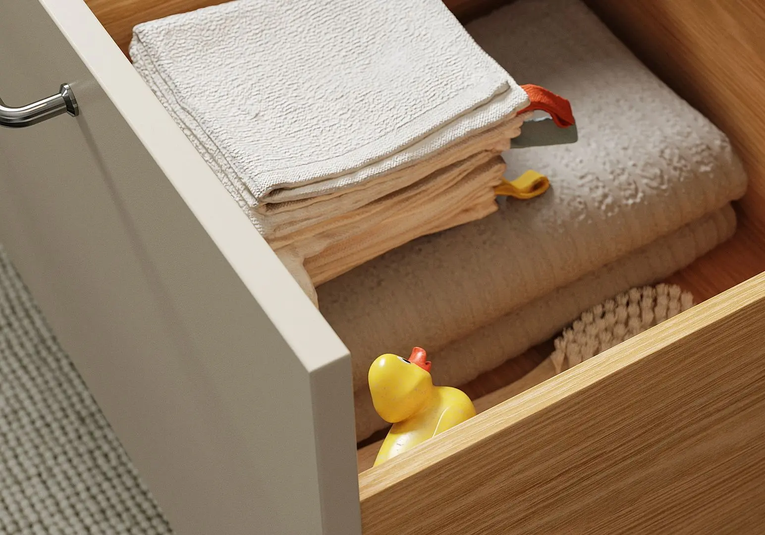 Тумба под умывальник Ikea Havback с ящиками 60x48x63 (Бежевый) - 3