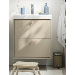 Тумба под умывальник Ikea Havback с ящиками 60x48x63 (Бежевый)