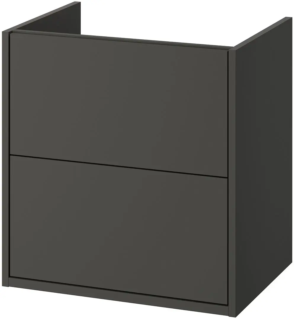 Тумба под умывальник Ikea Havback с ящиками 60x48x63 (Темно-Серый) - 2