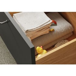 Тумба под умывальник Ikea Havback с ящиками 60x48x63 (Темно-Серый) Thumb