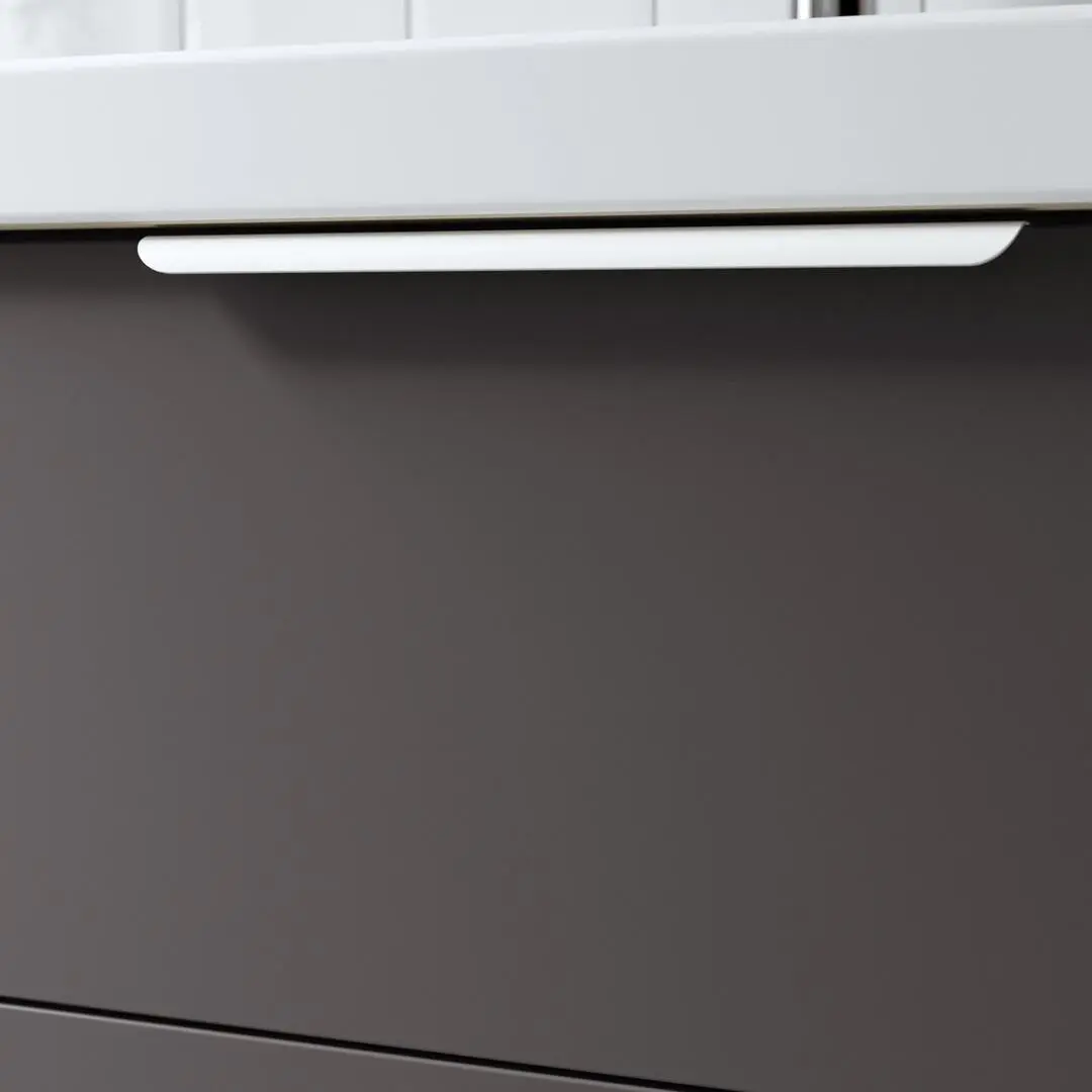 Тумба под умывальник Ikea Havback с ящиками 60x48x63 (Темно-Серый) - 4