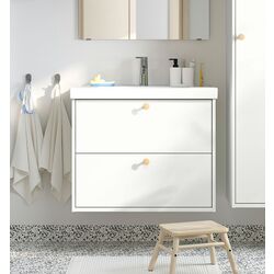 Тумба под умывальник Ikea Havback с ящиками 80x48x63 (Белый)