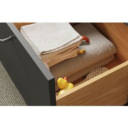 Тумба под умывальник Ikea Havback с ящиками 80x48x63 (Темно-Серый) Thumb