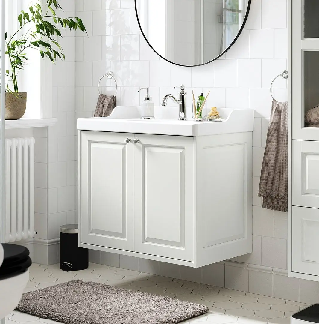 Tumba sub lavoar Ikea Tannforsen cu usi 80x48x63 (Alb)