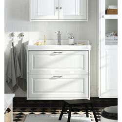 Тумба под умывальник Ikea Tannforsen с ящиками 80x48x63 (Белый)