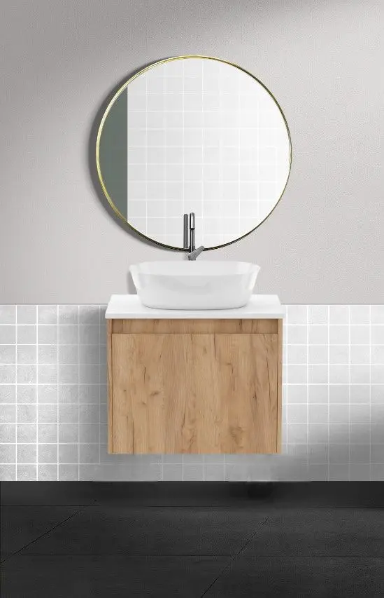 Set dulap cu lavoar Imprese Bilovec f3206Dr (Craft Oak/White)