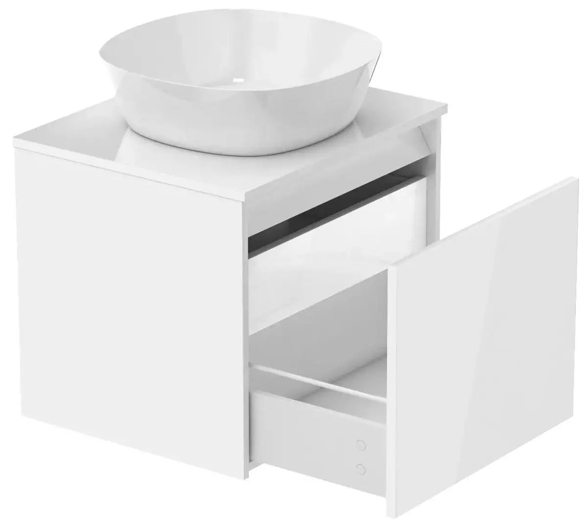 Set dulap cu lavoar Imprese Bilovec f3206W (White) - 4