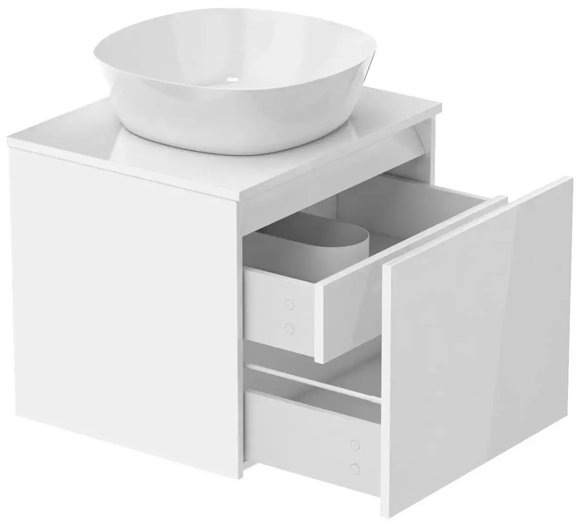 Set dulap cu lavoar Imprese Bilovec f3206W (White) - 5