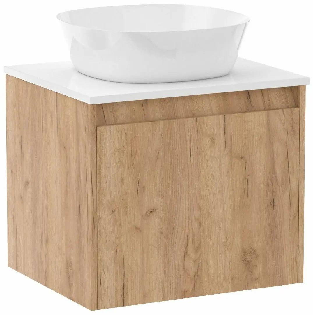Set dulap cu lavoar Imprese Bilovec f3216Dr (Craft Oak/White) - 3