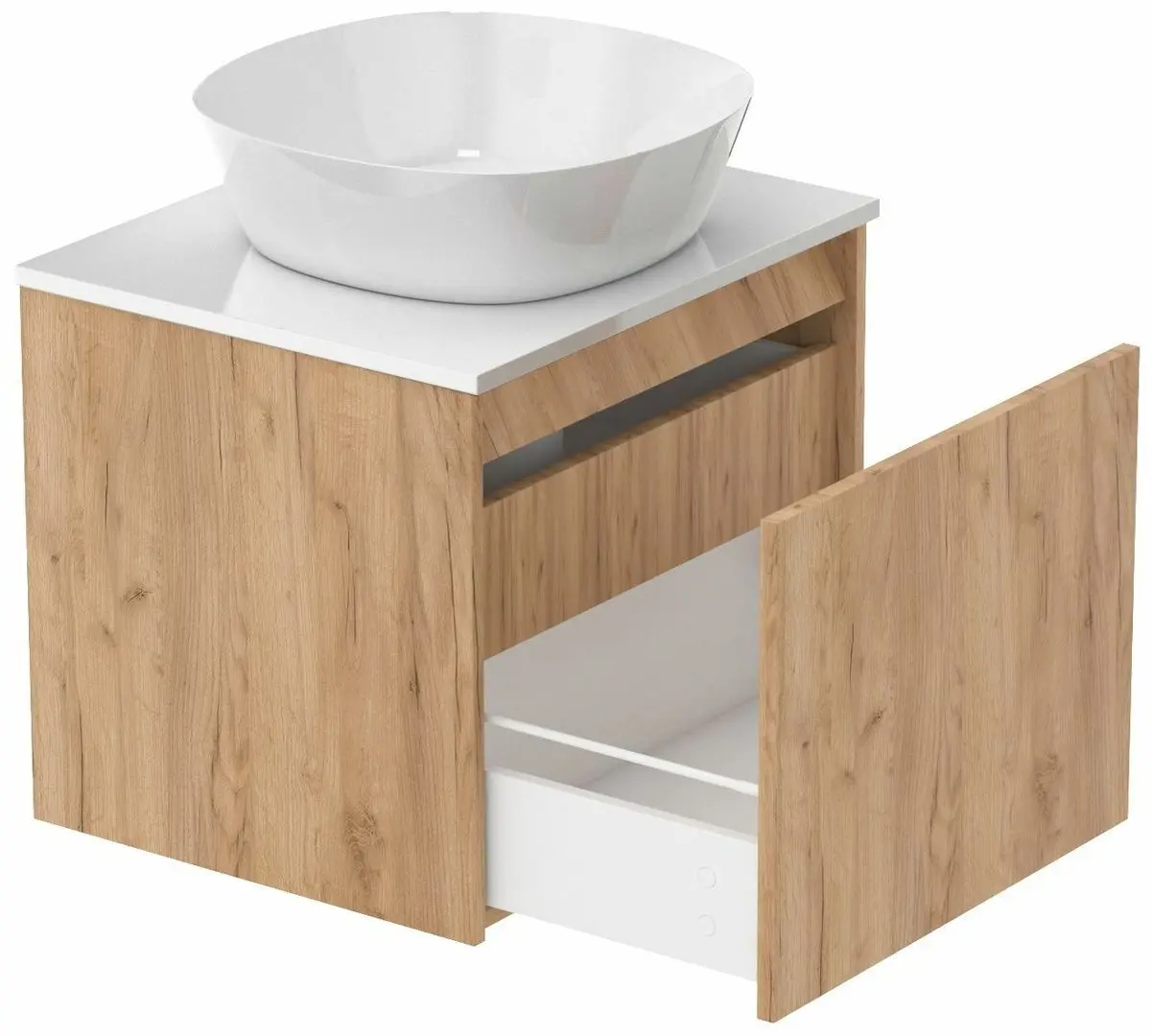 Set dulap cu lavoar Imprese Bilovec f3216Dr (Craft Oak/White) - 4