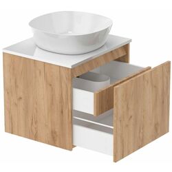 Set dulap cu lavoar Imprese Bilovec f3276Dr (Craft Oak/White) Thumb