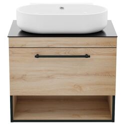 Set dulap cu lavoar Imprese Black Edge f32117OK (Oak) Thumb