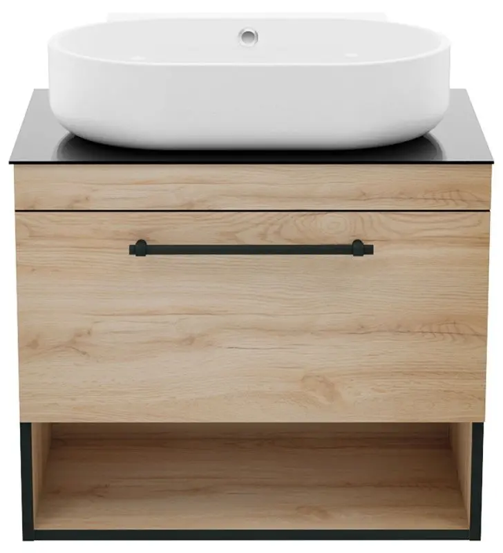 Set dulap cu lavoar Imprese Black Edge f32117OK (Oak) - 2