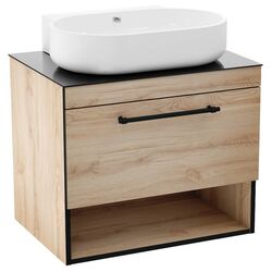 Set dulap cu lavoar Imprese Black Edge f32117OK (Oak) Thumb