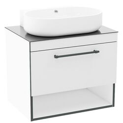 Set dulap cu lavoar Imprese Black Edge f32117W (White) Thumb