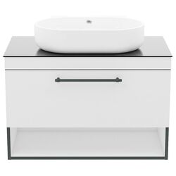 Set dulap cu lavoar Imprese Black Edge f32119W (White) Thumb