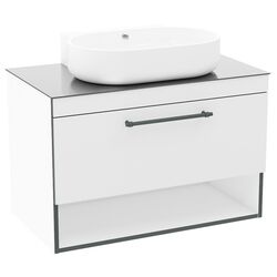 Set dulap cu lavoar Imprese Black Edge f32119W (White) Thumb