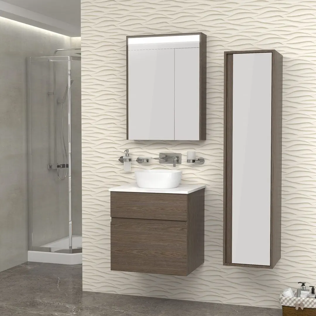 Набор тумбы с раковиной Imprese Blatna L f32108Dr (Elm Bergamo/White) - 5