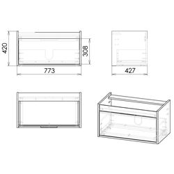 Set dulap cu lavoar Imprese Labe f3214W (White) Thumb