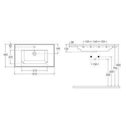 Набор тумбы с раковиной Imprese Laska f3217W (White) Thumb