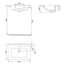 Набор тумбы с раковиной Imprese Loreta F3209W (White) Thumb