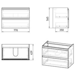 Набор тумбы с раковиной Imprese Loreta f3219W (White) Thumb