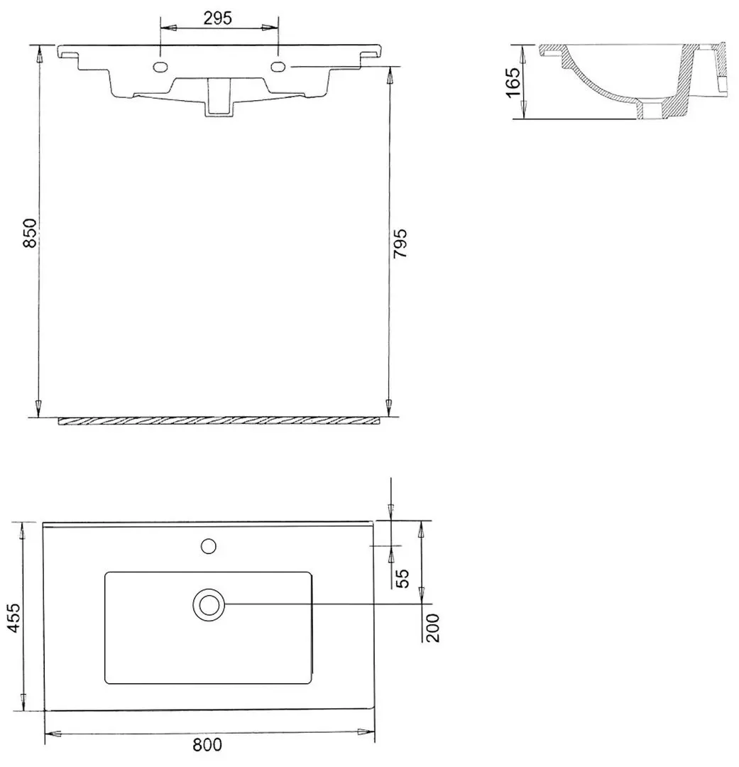 Набор тумбы с раковиной Imprese Loreta f3219W (White) - 5