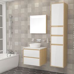 Set dulap cu lavoar Imprese Netka f3201Dr (Sonoma Oak/White) Thumb