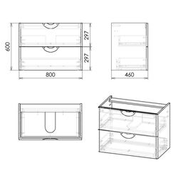 Набор тумбы с раковиной Imprese Nova Vlna f32103W (White) Thumb