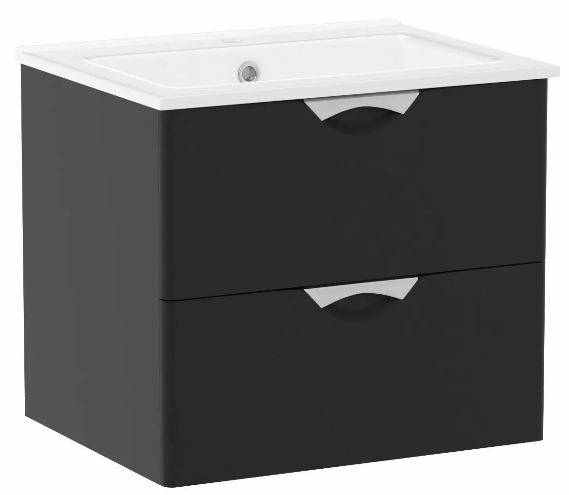 Set dulap cu lavoar Imprese Nova Vlna M f32703B (Black)