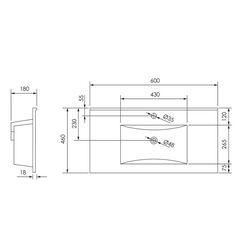 Набор тумбы с раковиной Imprese Valtice f3202G (Graphite) Thumb