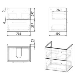 Набор тумбы с раковиной Imprese Valtice f3212W (White) Thumb