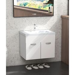 Set dulap cu lavoar Kleankin 834-724V00WT (White Gloss)