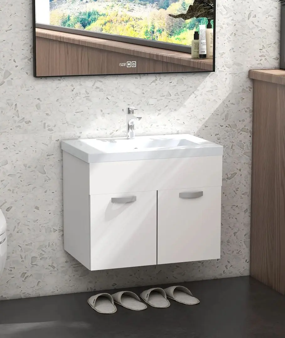 Набор тумбы с раковиной Kleankin 834-724V00WT (White Gloss)