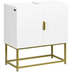 Шкаф под умывальник Kleankin 834-535V00WT (White/Gold)