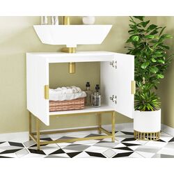 Dulap sub lavoar Kleankin 834-535V00WT (White/Gold) Thumb