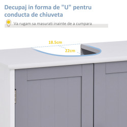Tumba sub lavoar Kleankin 834-279 (White/Grey) Thumb