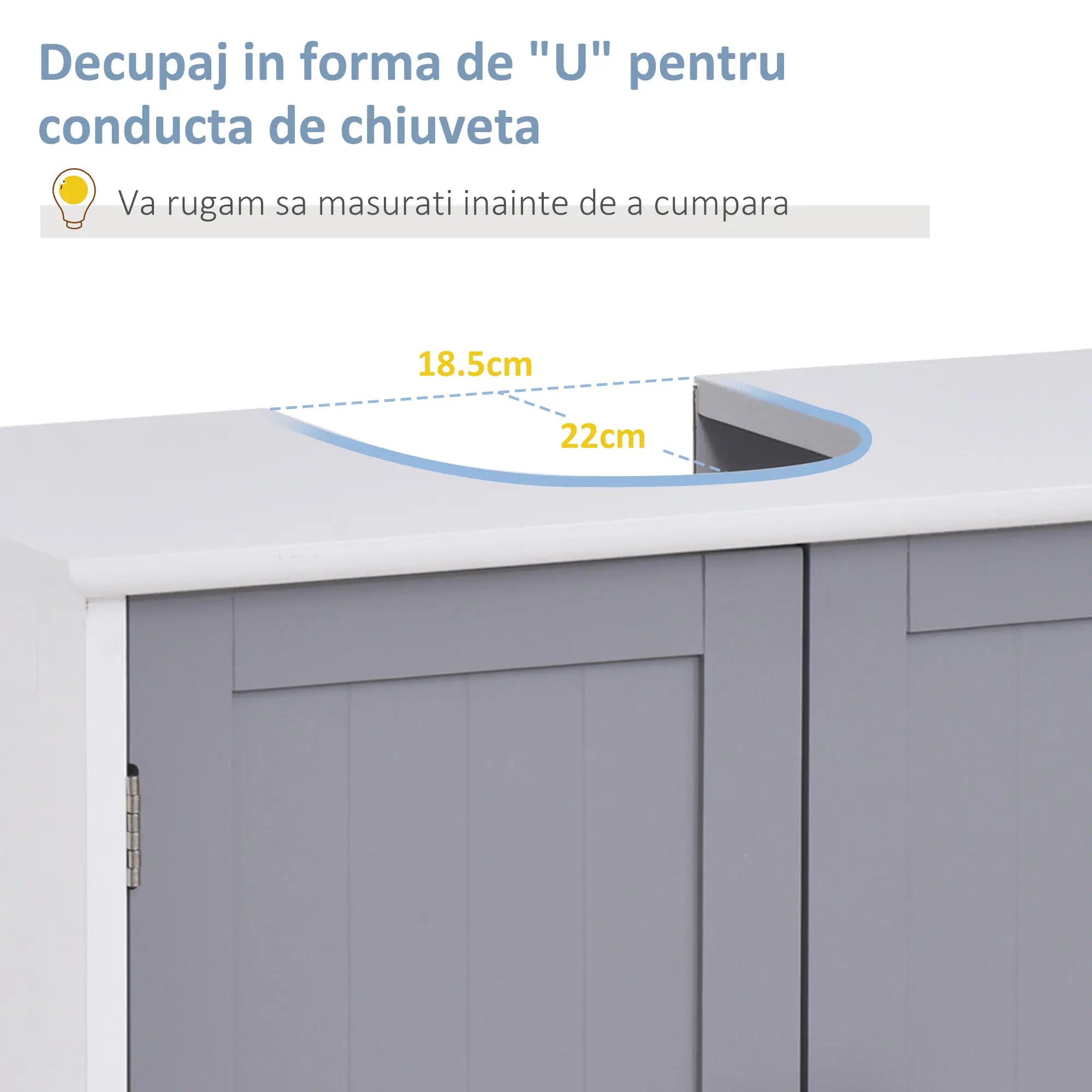 Tumba sub lavoar Kleankin 834-279 (White/Grey) - 11