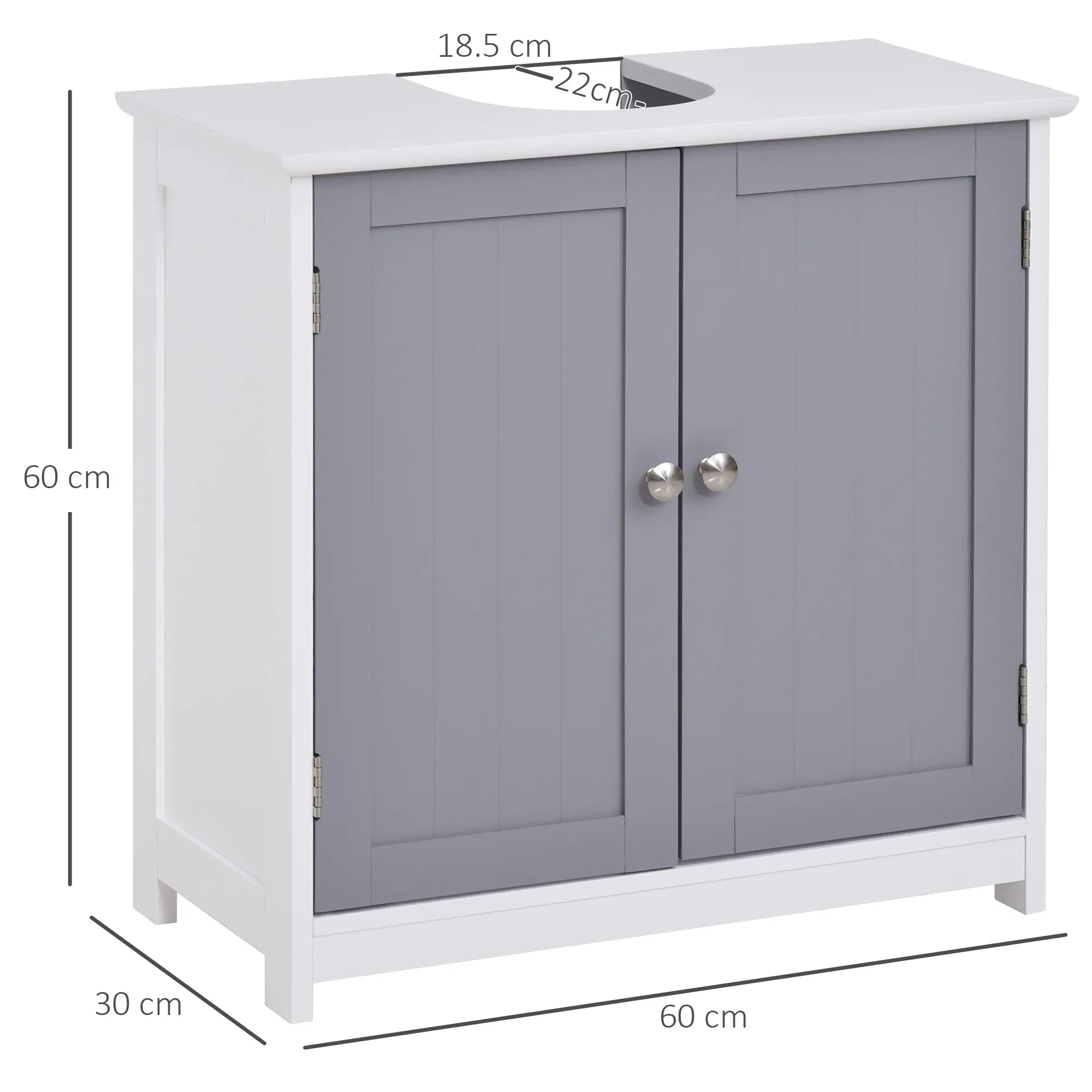 Tumba sub lavoar Kleankin 834-279 (White/Grey) - 4