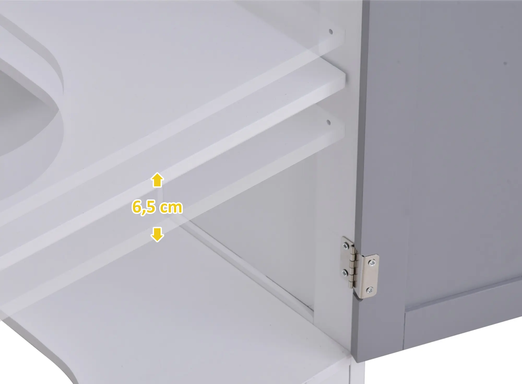 Tumba sub lavoar Kleankin 834-279 (White/Grey) - 9