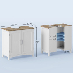 Tumba sub lavoar Kleankin 834-356ND (White/Natural) Thumb