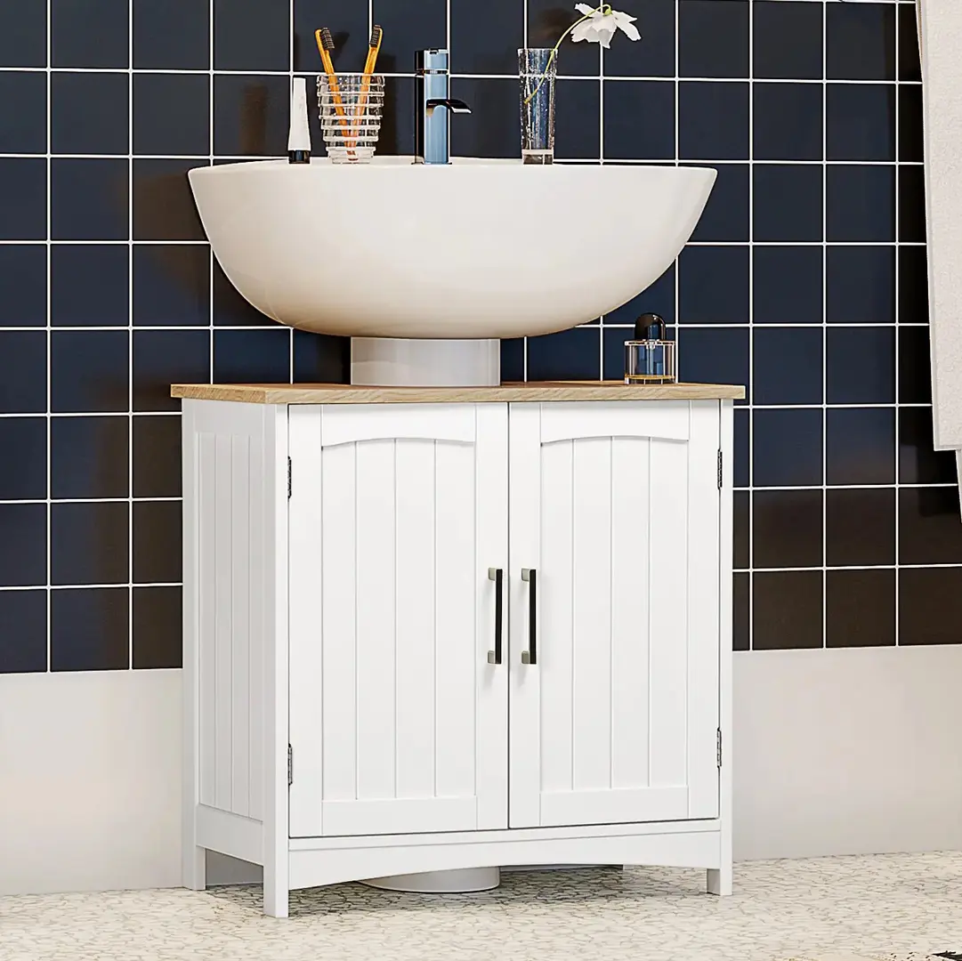 Tumba sub lavoar Kleankin 834-356ND (White/Natural)