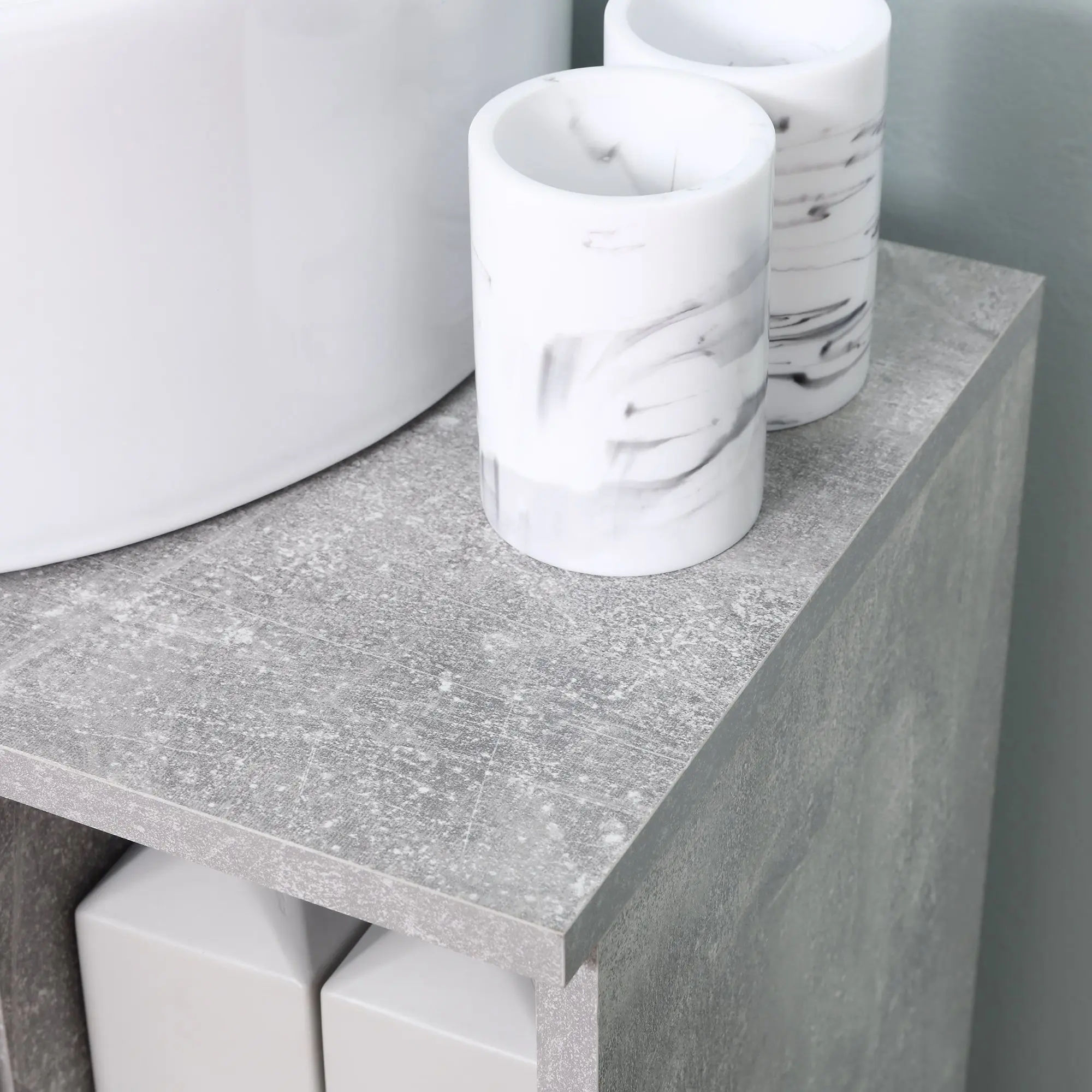 Tumba sub lavoar Kleankin 834-382GY (Grey/White) - 6