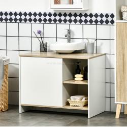 Tumba sub lavoar Kleankin 834-443V01 (White/Natural)