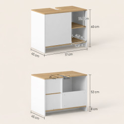 Tumba sub lavoar Kleankin 834-443V01 (White/Natural) Thumb