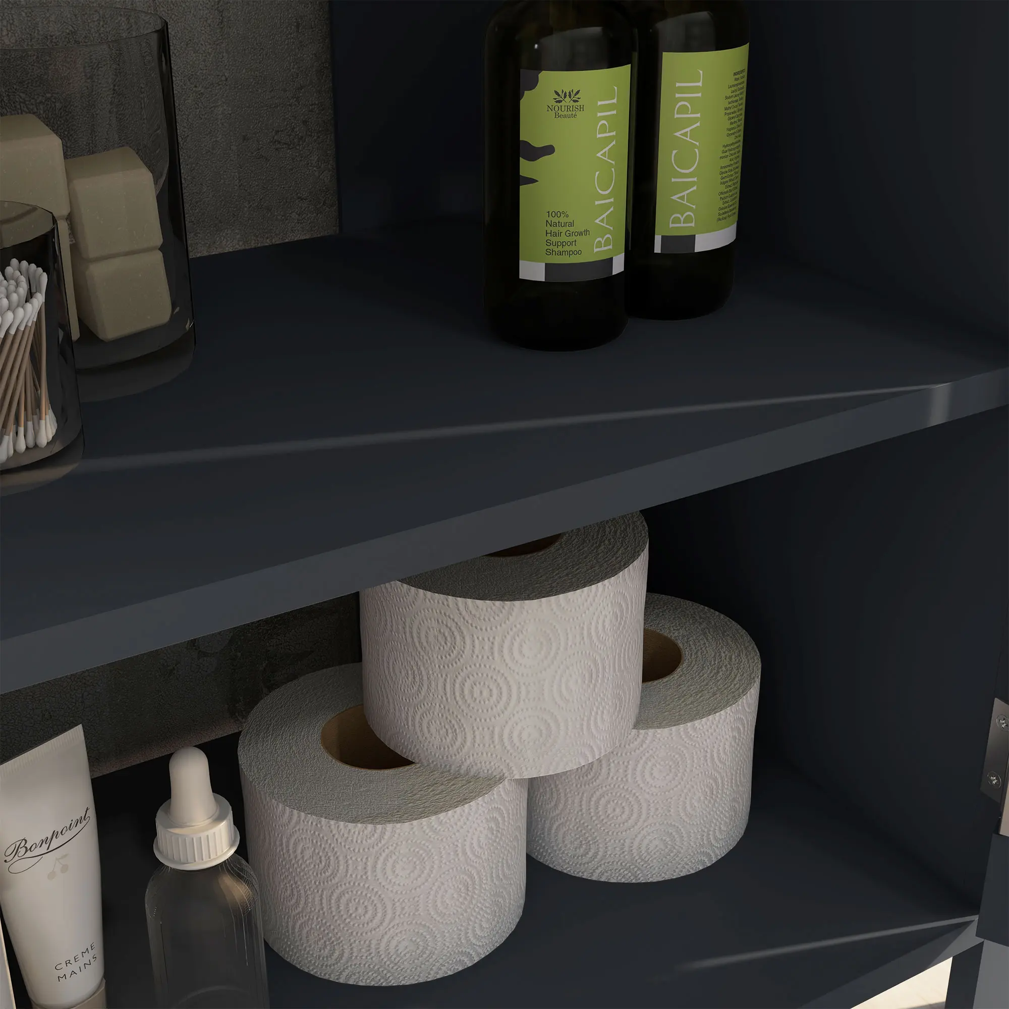 Tumba sub lavoar Kleankin 834-575V00GY (Grey/Natural) - 5