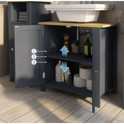 Tumba sub lavoar Kleankin 834-575V00GY (Grey/Natural) Thumb