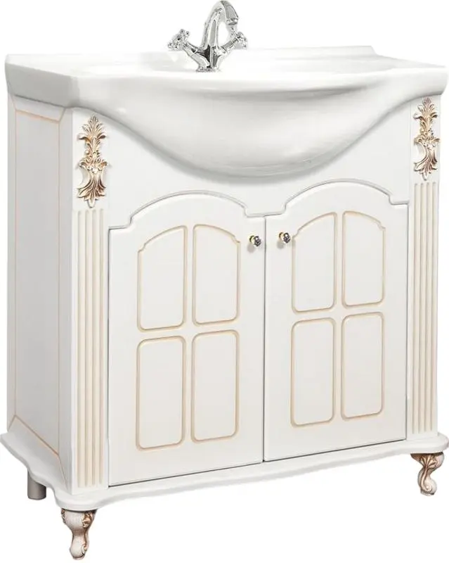 Набор тумбы с раковиной Marcel Prod 0454.1.1 Versailles 850 (White/Golden)