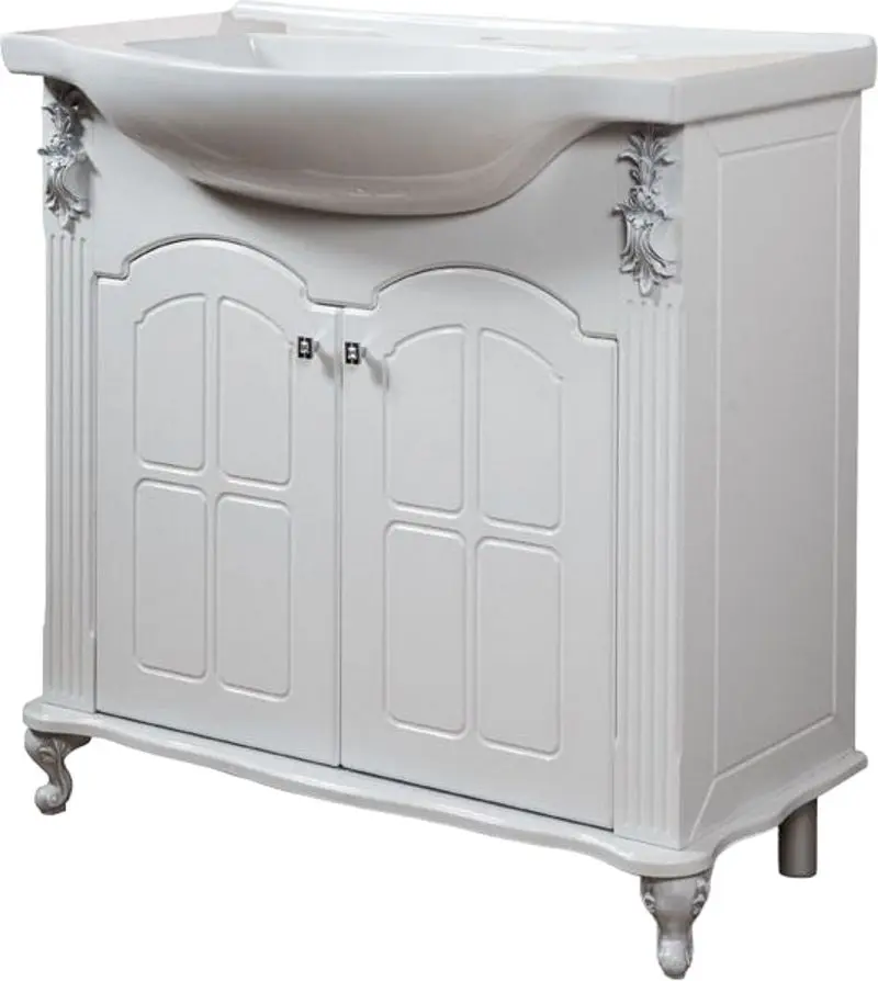 Set dulap cu lavoar Marcel Prod 0454.1.2 Versailles 850 (White/Silver)